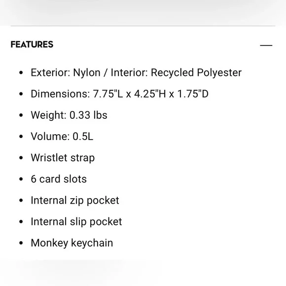 Kipling Wallet Wristlet with Monkey Charm - Picture 6 of 7